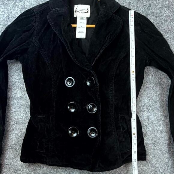 Levi Strauss Signature Corduroy Jacket Women S Black Dark Academia Parisian Chic - Picture 4 of 5